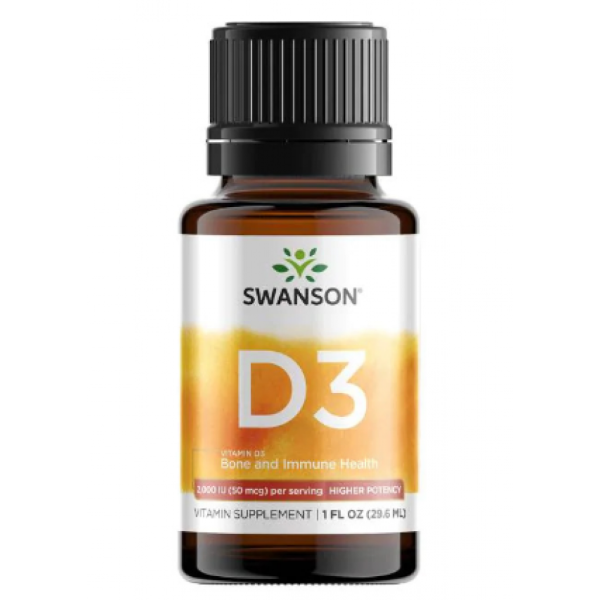 Vitamin D3 Bone and Immune Health 2000 IU (50mcg) -1fl(29.6ml)