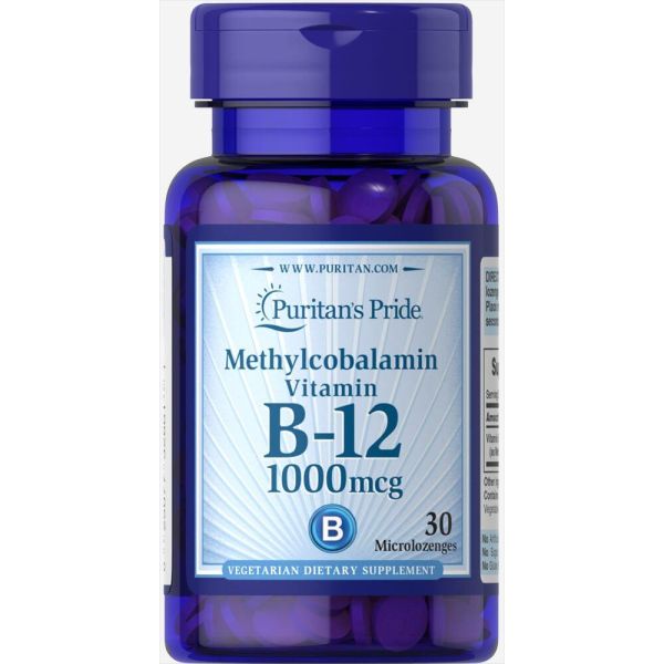 Methylcobalamin Vitamin B-12 1000 mcg - 30 Microlozenges