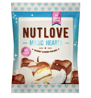 Nut Love Magic Hearts -100g Coconut Almond Pralines