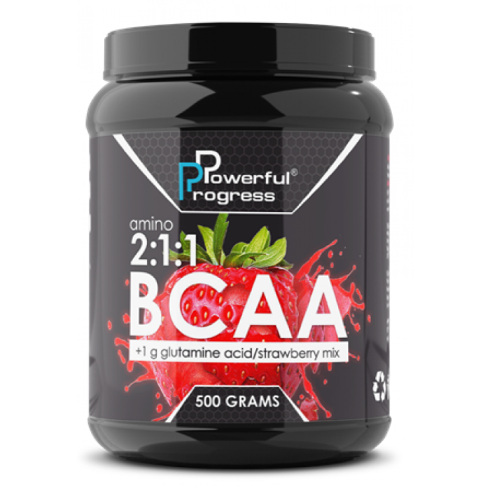BCAA 2:1:1 + Glutamine - 500g Strawberry
