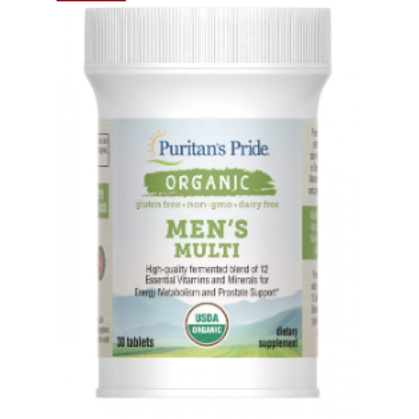 Organic Men`s Multi - 30 Tablets
