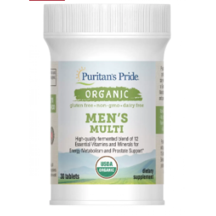 Organic Men`s Multi - 30 Tablets