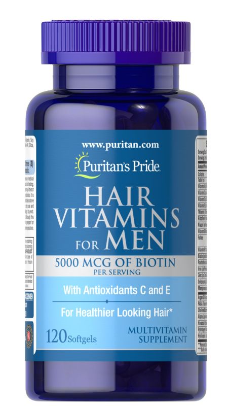 Men`s Hair Vitamins - 120 softgels