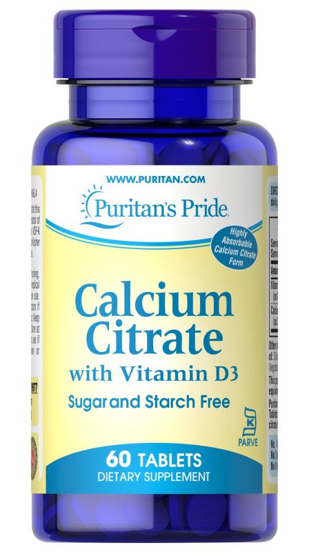 Calcium Citrate with Vitamin D - 60 Tablets