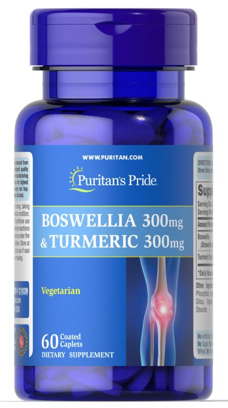 Boswellia 300mg and Turmeric 300mg - 60 tablets