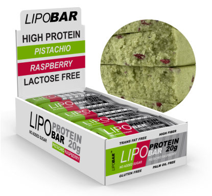 Lipobar - 20х50g Pistachio-Raspberry