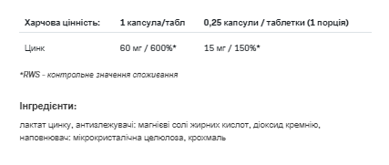 Zinc Forte - 120 tab