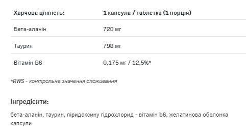 Beta-Alanine Endurance Max - 240 caps