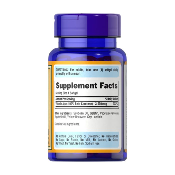 Beta-Carotene 10000 IU - 100 softgels