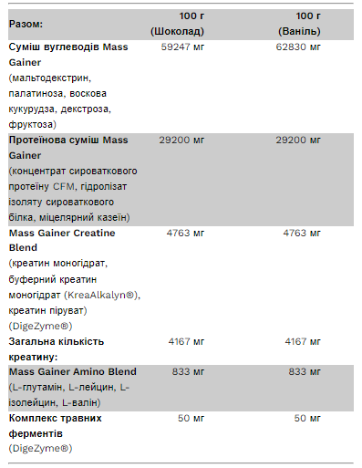 Big Mass Gainer - 3000g Chocolate Hazelnut