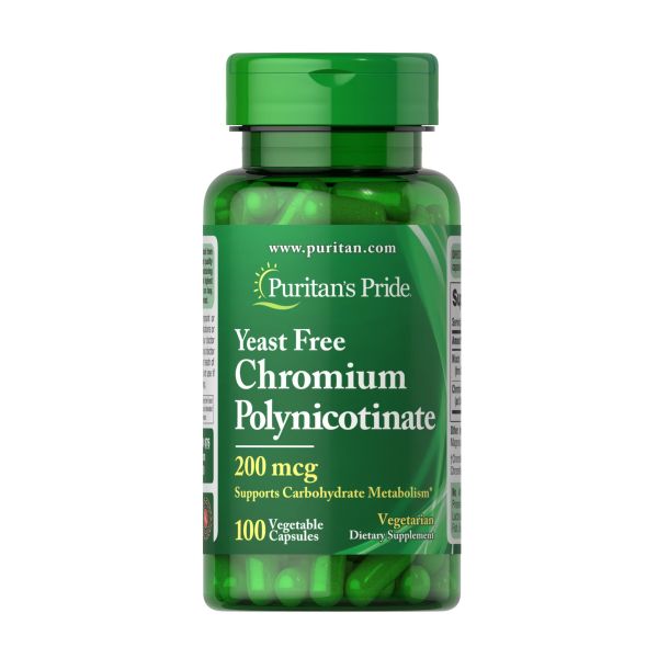 Chromium Polynicotinate 200 mcg Yeast Free - 100 veg caps (Пошкоджена кришка)