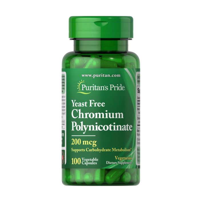 Chromium Polynicotinate 200 mcg Yeast Free - 100 veg caps (Пошкоджена кришка)