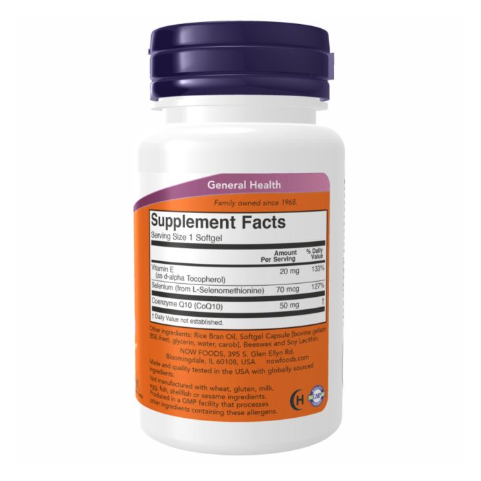 CoQ10 50mg + Vit E - 100 sgels