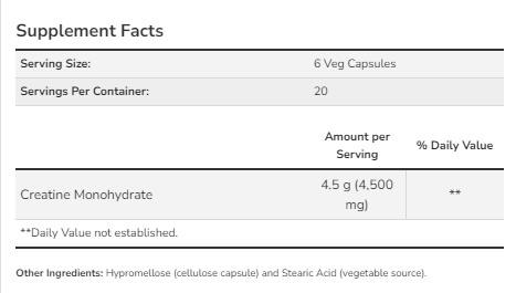 Creatine 750mg - 120 caps