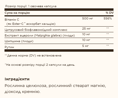 Ester-C® Plus 500 mg Vitamin C - 250 vcaps