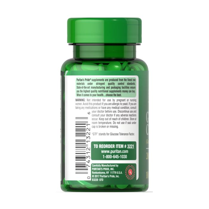 GTF Chromium 200 mcg - 100 tabs