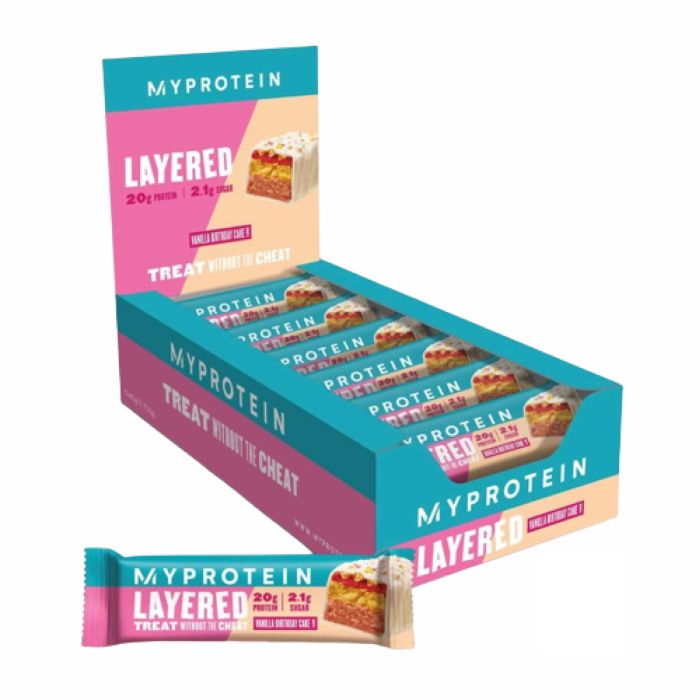 Layered Bar - 12x60g Vanilla Birthday Cake (До 02.25)