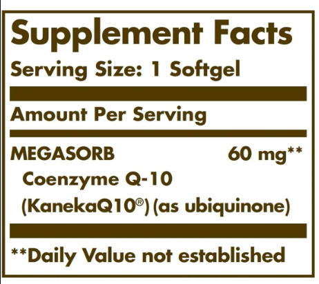 Megasorb CoQ-10 60mg - 120 softgels