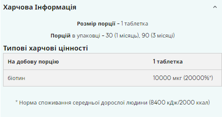 Biotin - 90tab