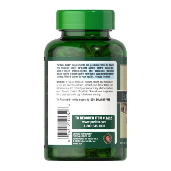 Natural Flax Oil 1200mg - 120 softgels