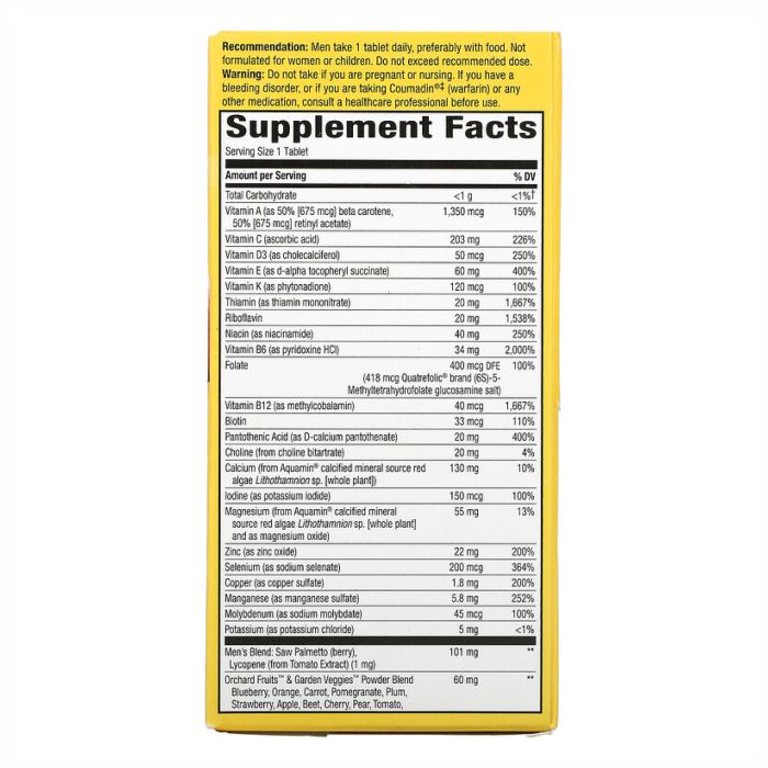 Men's Ultra Potency Complete Multivitamin - 30 tabs