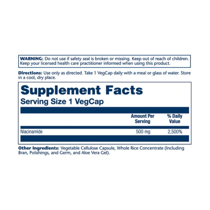 Niacinamide 500mg - 100 vcaps