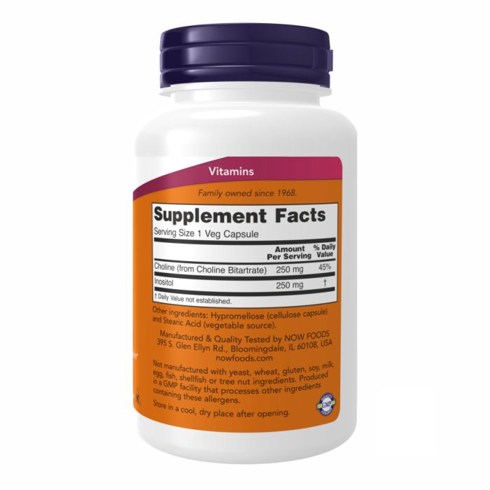 CHOLINE & INOSITOL 250/250mg - 100 vcaps