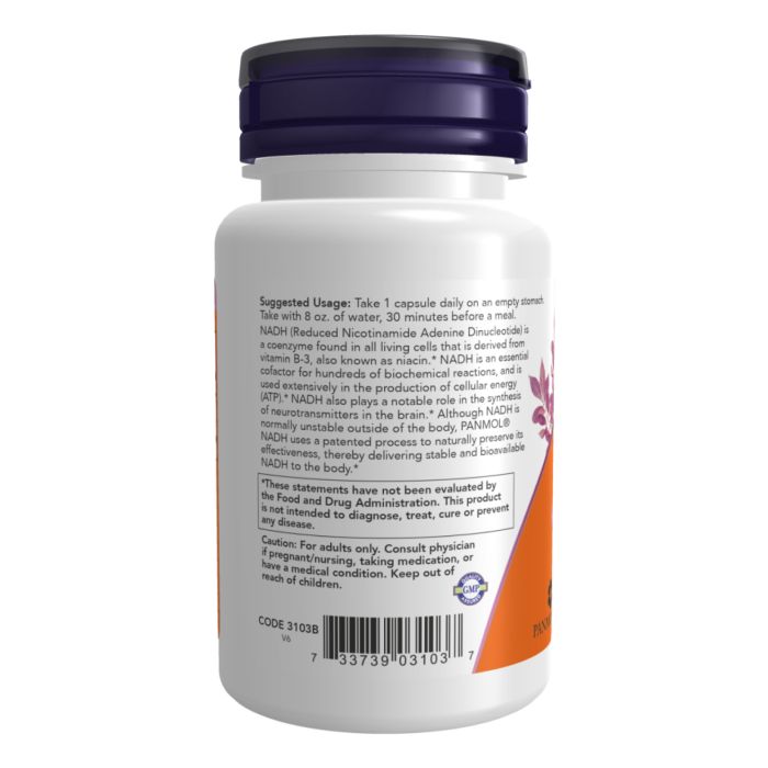 NADH 10mg With 200mg Ribose - 60 vcaps