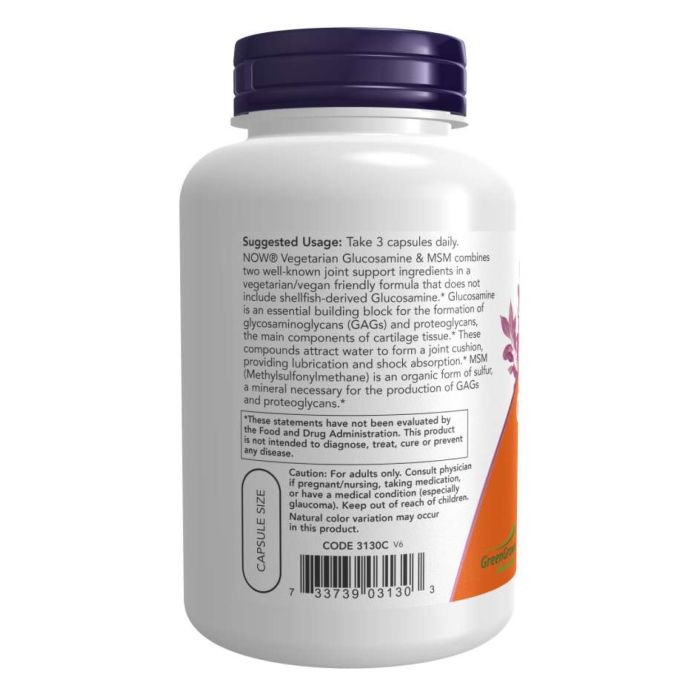 Veg Glucosamine & MSM 500/500 - 120 vcaps