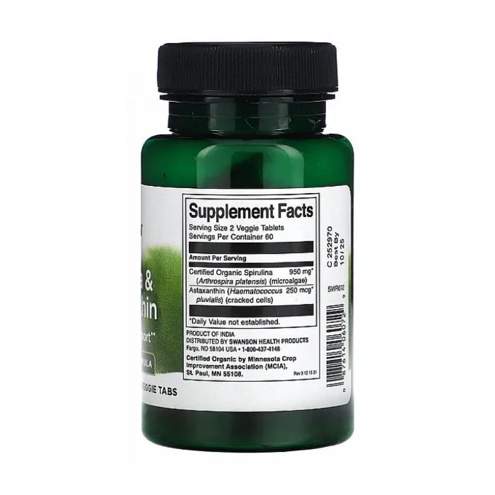 Organic Spirulina & Astaxanthin - 120 veg tabs