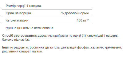 Raspberry Ketones 100 mg - 120 caps