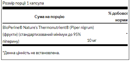Bioperine 10 mg - 60caps