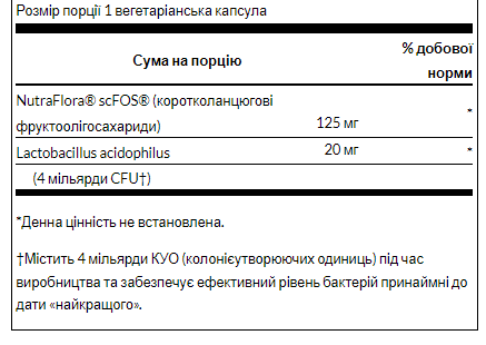 Prolacto Acidophilus 4billion - 60veg caps