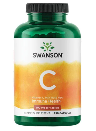 Vitamin C with Rose Hips 500 mg - 250 Caps