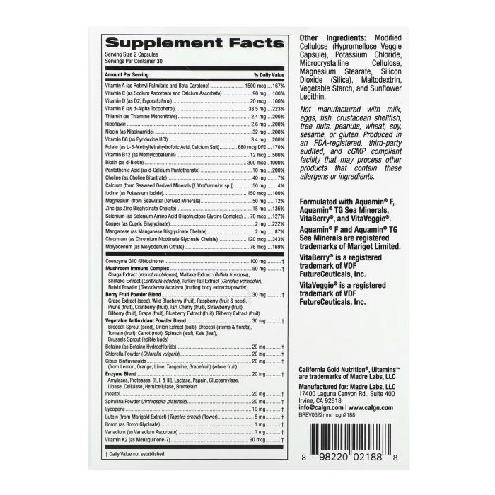 Ultamins MENS Multivitamin - 60 vcaps