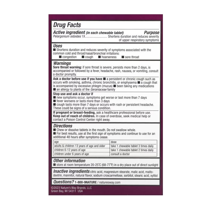 Umcka Coldcare Cherry Kids -10 chew tabs