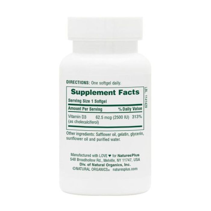 Vitamin D3 2500 IU - 90 softgels