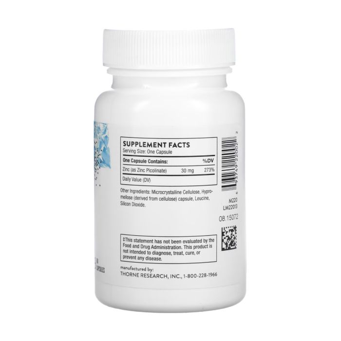 Zinc Picolinate 30 mg - 60 caps